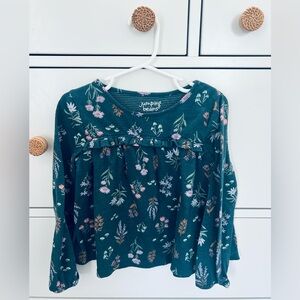 jumping beans Teal Floral Long Sleeve Top